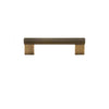 Solid Antique Brass Linear T-Bar Cabinet Handles Knobs Furniture Pulls