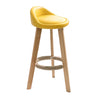Solid Wood Swivel Bar Chair Kitchen High Stool Rotating Bar Stools