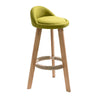 Solid Wood Swivel Bar Chair Kitchen High Stool Rotating Bar Stools