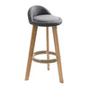 Solid Wood Swivel Bar Chair Kitchen High Stool Rotating Bar Stools