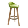 Solid Wood Swivel Bar Chair Kitchen High Stool Rotating Bar Stools