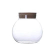 Spherical Glass Food Storage Container with Cork Lids Sealed Glass