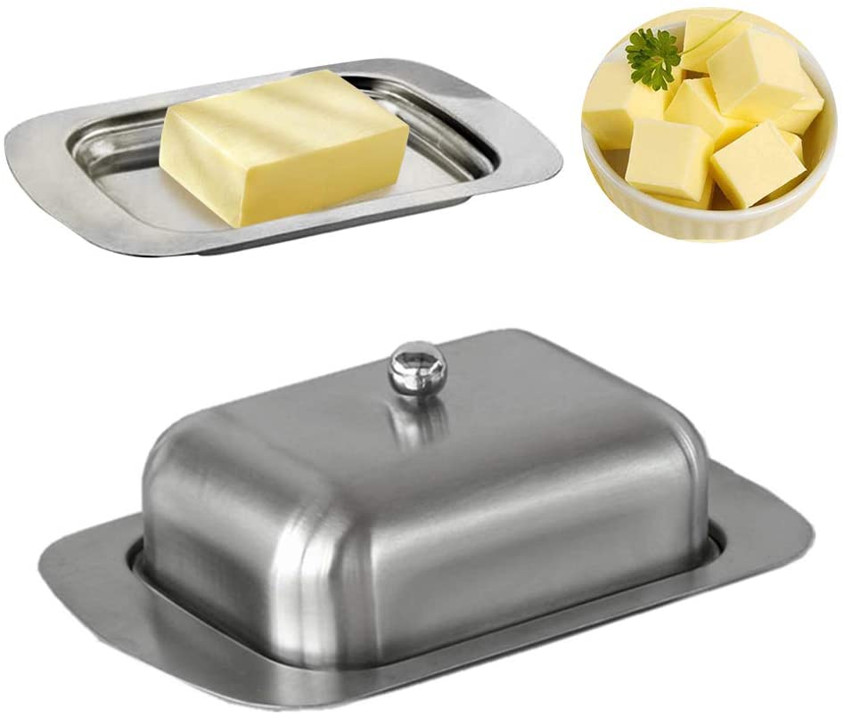 Stainless Steel Butter Dish with Lid Cheese Butter Container
