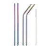 Stainless Steel Color Reusable Metal Straws Set with Cleaner Brush