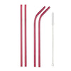 Stainless Steel Color Reusable Metal Straws Set with Cleaner Brush