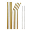 Stainless Steel Color Reusable Metal Straws Set with Cleaner Brush