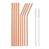 Stainless Steel Color Reusable Metal Straws Set with Cleaner Brush