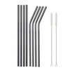 Stainless Steel Color Reusable Metal Straws Set with Cleaner Brush