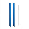 Stainless Steel Colorful Straw Reusable Bent Straight Straw Set