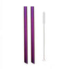 Stainless Steel Colorful Straw Reusable Bent Straight Straw Set