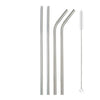 Stainless Steel Colorful Straw Reusable Bent Straight Straw Set