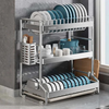 Stainless Steel Dish Drainer Rack Kitchen Organizer with Drain Board