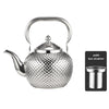 Stainless Steel Hammer Texture Boiling Kettle With Tea Strainer