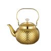 Stainless Steel Kettle Hammered Spherical Tea Pot with Strainer Tea Kettles