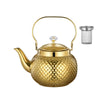 Stainless Steel Kettle Hammered Spherical Tea Pot with Strainer Tea Kettles