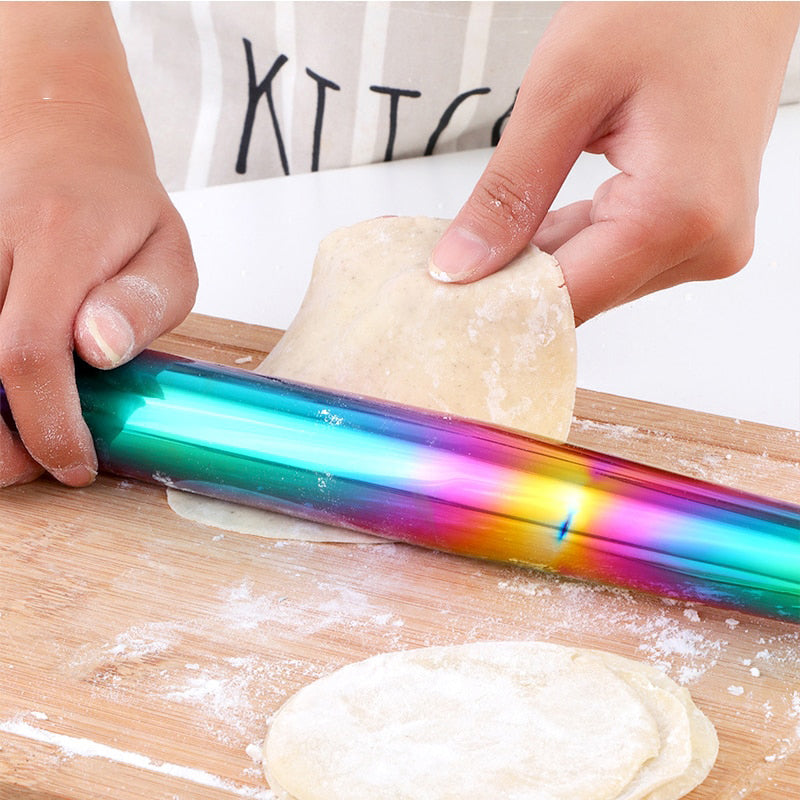 Ss Rooling Pin Stainless Steel Rolling Pin Kitchen Utensils Dough Roller Baking Tool ...