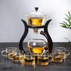 Tea Set Semi-Automatic Teapot with Infuser Magnetic Switch Glassware