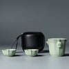 Teapot with Two Cups Portable Travel Tea Set