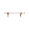 Transparent Acrylic Brass Furniture Handles Modern Cabinet Pulls