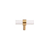 Transparent Acrylic Brass Furniture Handles Modern Cabinet Pulls