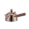 Side Wooden Handle Flat Bottom Teapot Induction Stainless Steel Kettle