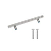 Brushed Stainless Steel Cabinet Handles Kitchen Furniture Drawer Pulls