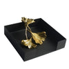 Ginkgo Leaf Stainless Steel Napkin Holder Decorative Desktop Tissue Box