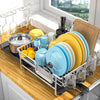 Stainless Steel Large Expandable Dish Drying Rack for Kitchen Counter