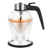 Diamond Glass Honey Dispenser with Stand Oil Vinegar Sauce Bottle