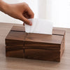 Walnut Wooden Tissue Box Holder Table Tissue Dispenser Paper Storage