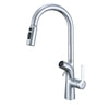 Dual-Spout Water Filter Kitchen Faucet Brass Pull-Out Sink Mixer Tap