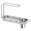 Sink Drain Shelf Stainless Steel Kitchen Holder Basket Towel Hanger