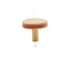 Brass Cowhide Leather Furniture Handles Round Square Cabinet Knob