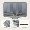 Silicone Angled Drain Mat Kitchen Sink Splash Guard Water Drainage