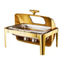 Roll Top Chafing Dish Buffet Server Stainless Steel Rectangle Chafer