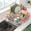 Expandable Dish Drying Rack Kitchen Counter Dish Cutlery Drainer