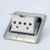 Pop-Up Floor Socket Hidden Stainless Steel Universal Power Outlet Plug