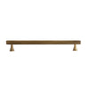Solid Antique Brass Diamond-Cut Cross-Knurl Pulls Cabinet Handles