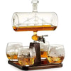 Boat-Shaped Glass Decanter Set Creative Whiskey Red Wine Decanter