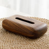 Walnut Wooden Tissue Box Holder Table Tissue Dispenser Paper Storage