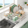 Expandable Dish Drying Rack Kitchen Counter Dish Cutlery Drainer