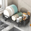 Expandable Dish Drying Rack with Drainboard Kitchen Counter Organizer