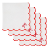 Vintage Embroidered Edge Table Napkins 16