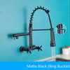 Wall Mounted Kitchen Faucet Kitchen Pull Down Spray 360 Rotation Tap