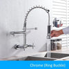 Wall Mounted Kitchen Faucet Kitchen Pull Down Spray 360 Rotation Tap