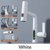 Waterfall Pull Out Kitchen Faucet White Intelligent Digital Display Tap