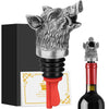 Wild Boar Head 2-In-1 Wine Pourer Bottle Stopper Metal Décor Bottle Plug