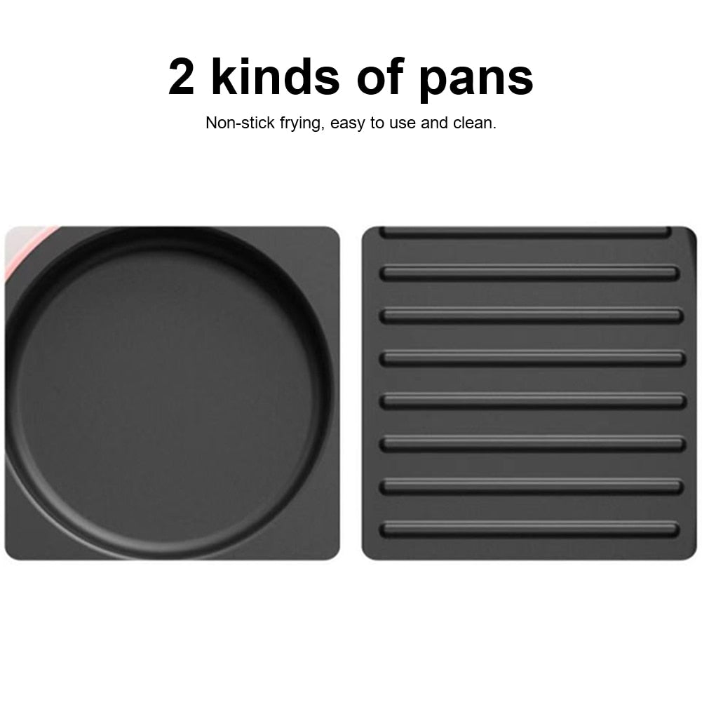 Electric Griddle Frying Pan 3-in-1 Non-Stick Divided Grill Pan – Kitchen  Groups