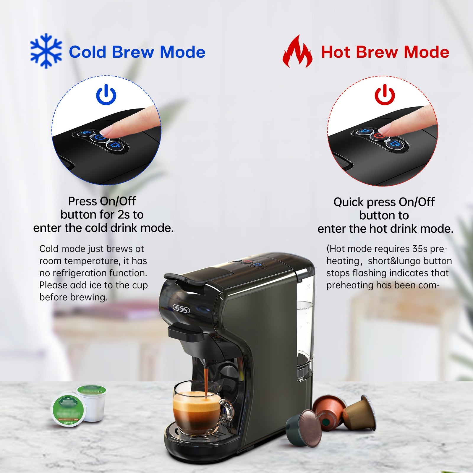 Coffee Machine Multiple Capsule Espresso Cafeteria Pod Coffee Maker –  Kitchen Groups