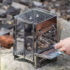Stainless Steel Mini Outdoor Firewood Stove Portable Camping Grill